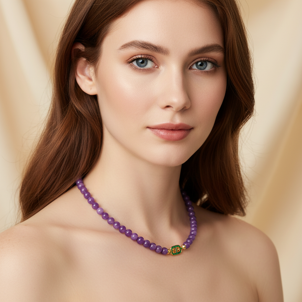 Copper with Zirconia Necklace