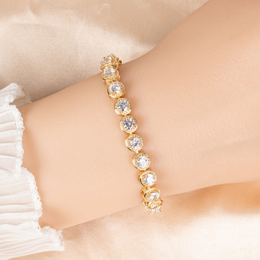 Wholesale Linked Cubic Zircon Diamond Chain Bracelets For Women Girl Hot Selling 2026 New