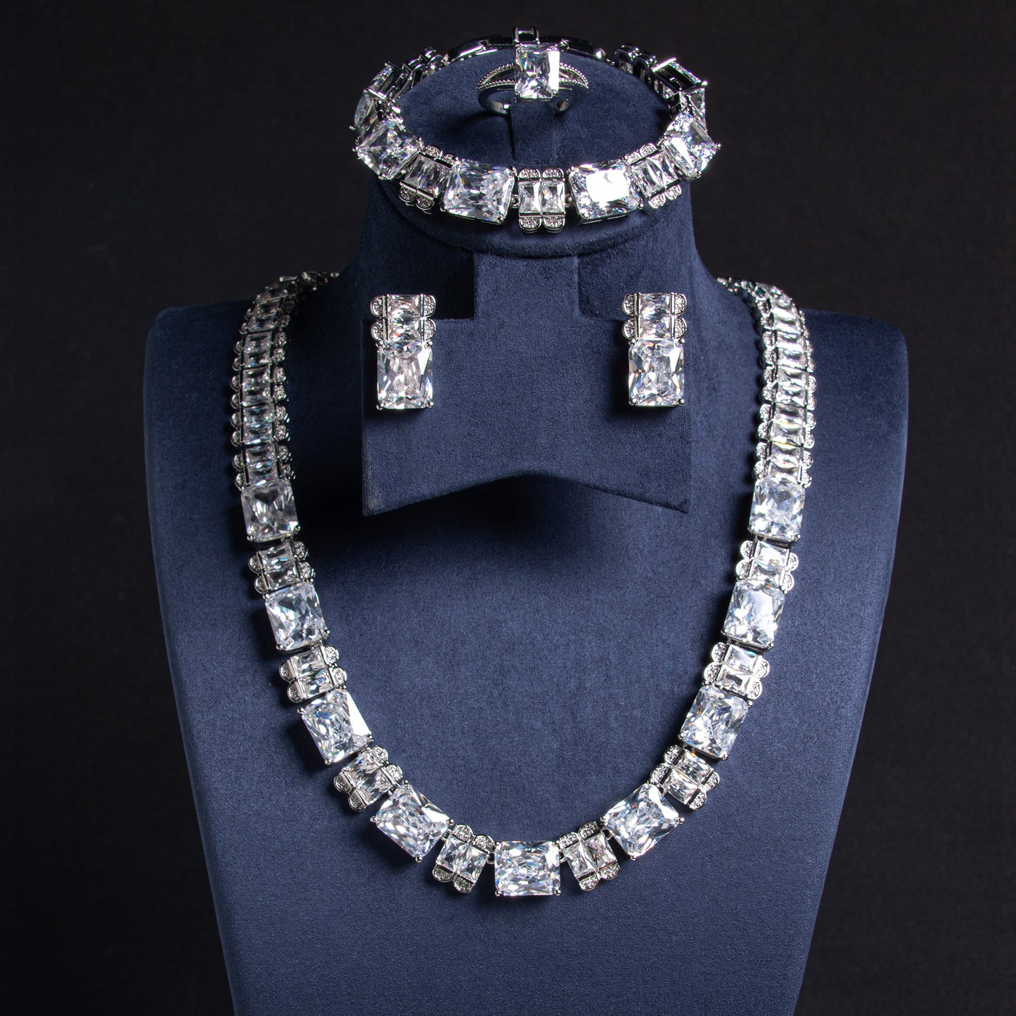 Rectangle WIth AAA Qulity Cubic Zircon Diamond Endless Multi Color Sets For Women 2026