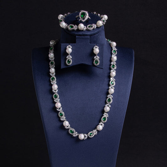 Endless Pearl AAA Cubic Royal Hot Sale Jewelry Sets Women Wholesale 2026