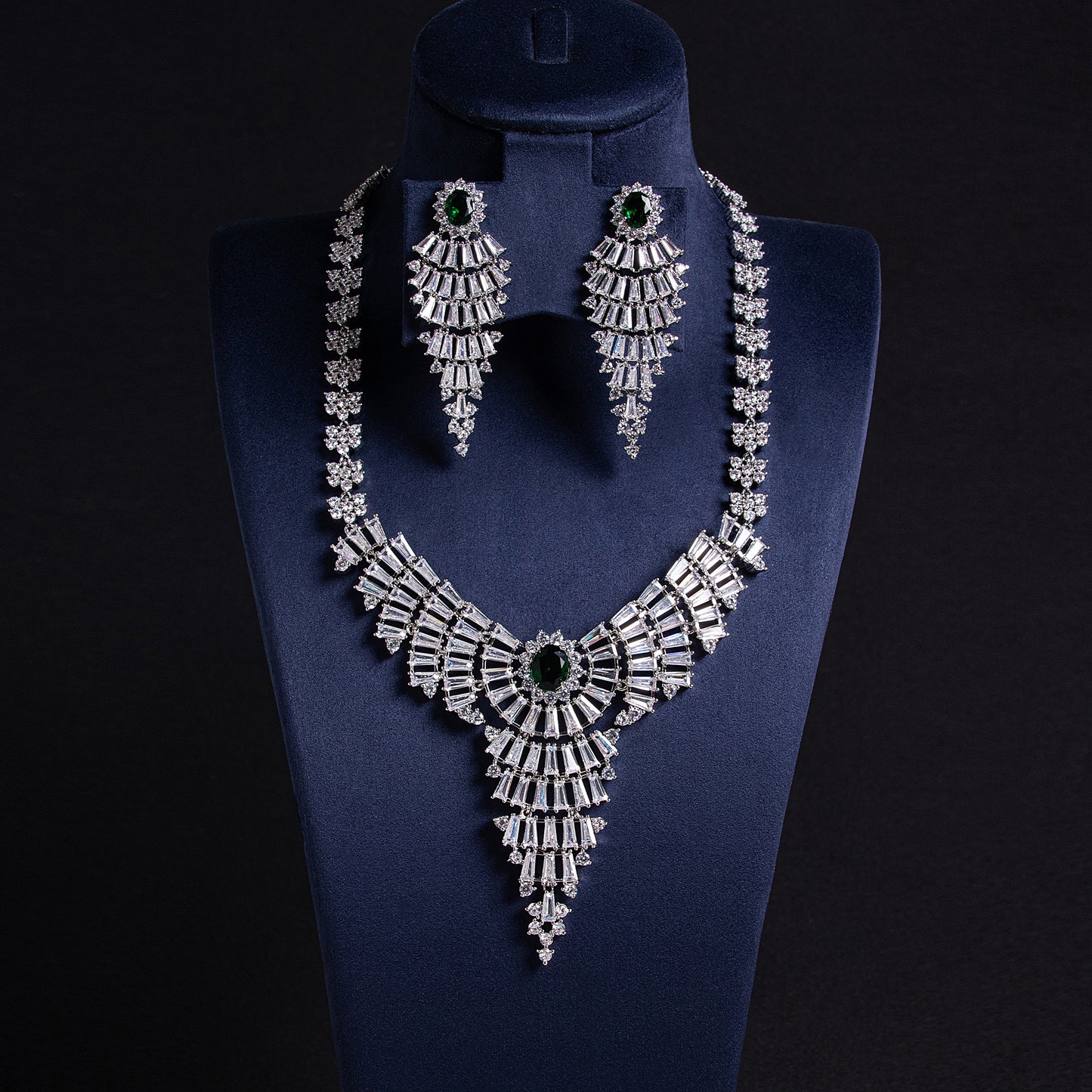 Royal Full CZ Diamond Bridal Jewelry sets Women