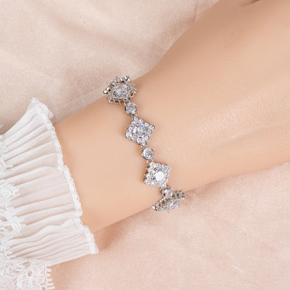 Square Shaped Multi Color AAA Cubic Zirconia Endless Bracelets Women Wholesale Hot Selling