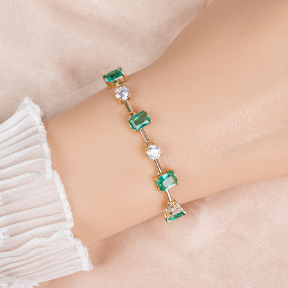 Hot Sale 2026 New Collection Gold Plated Multi Color Cubic Endless Bracelet Women Wholesale