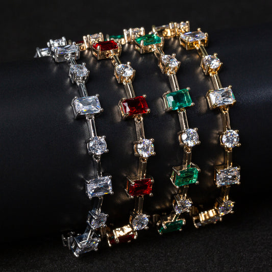 Hot Sale 2026 New Collection Gold Plated Multi Color Cubic Endless Bracelet Women Wholesale