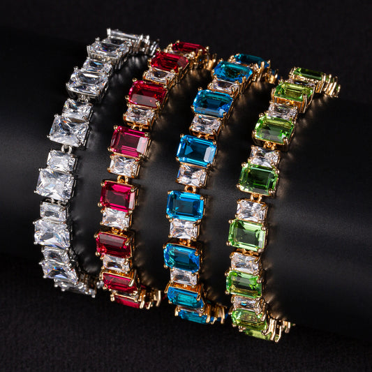 Rectangle Shaped Multi Color Cubic Zirconia Endless Bracelets Wholesale Women 2026 New Collection