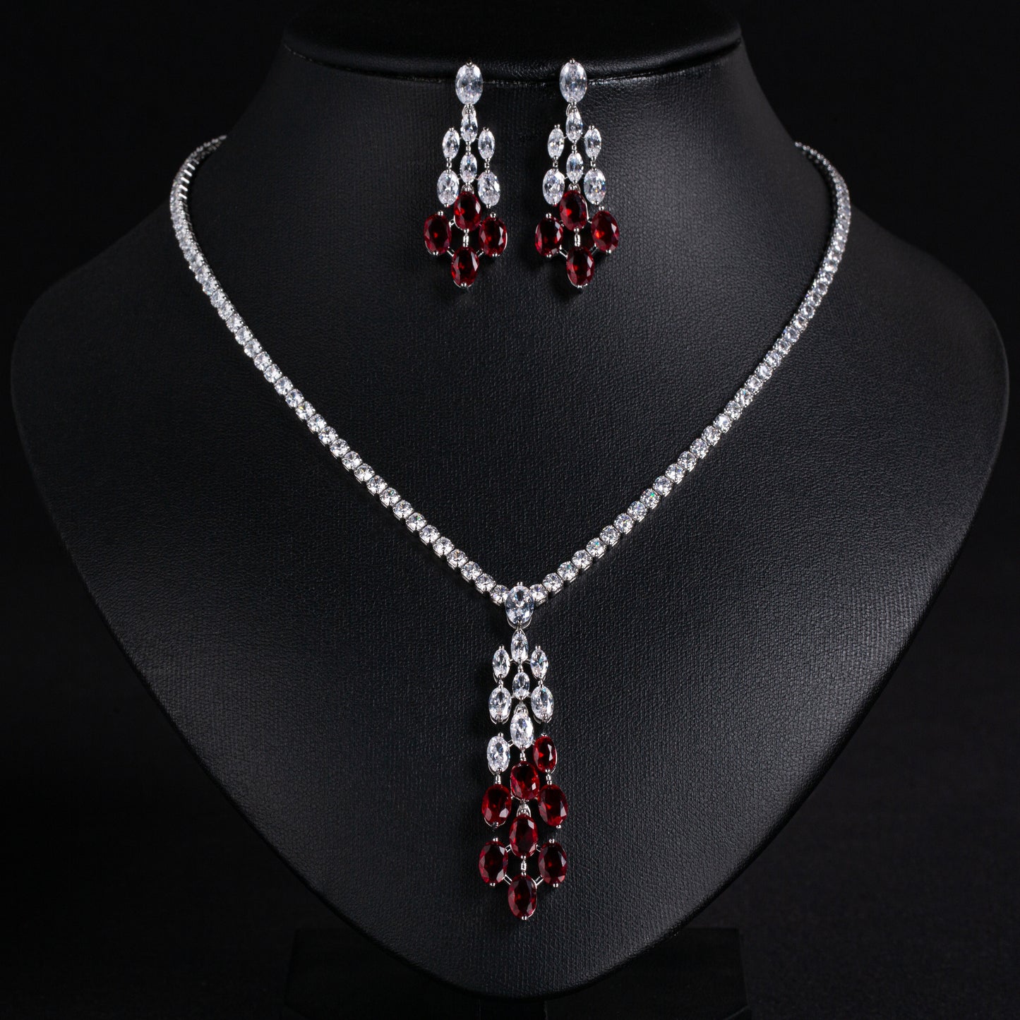 Long Dangling Cubic Charms With Cup Chain Simple Luxury Bridal Wedding Jewelry For Women