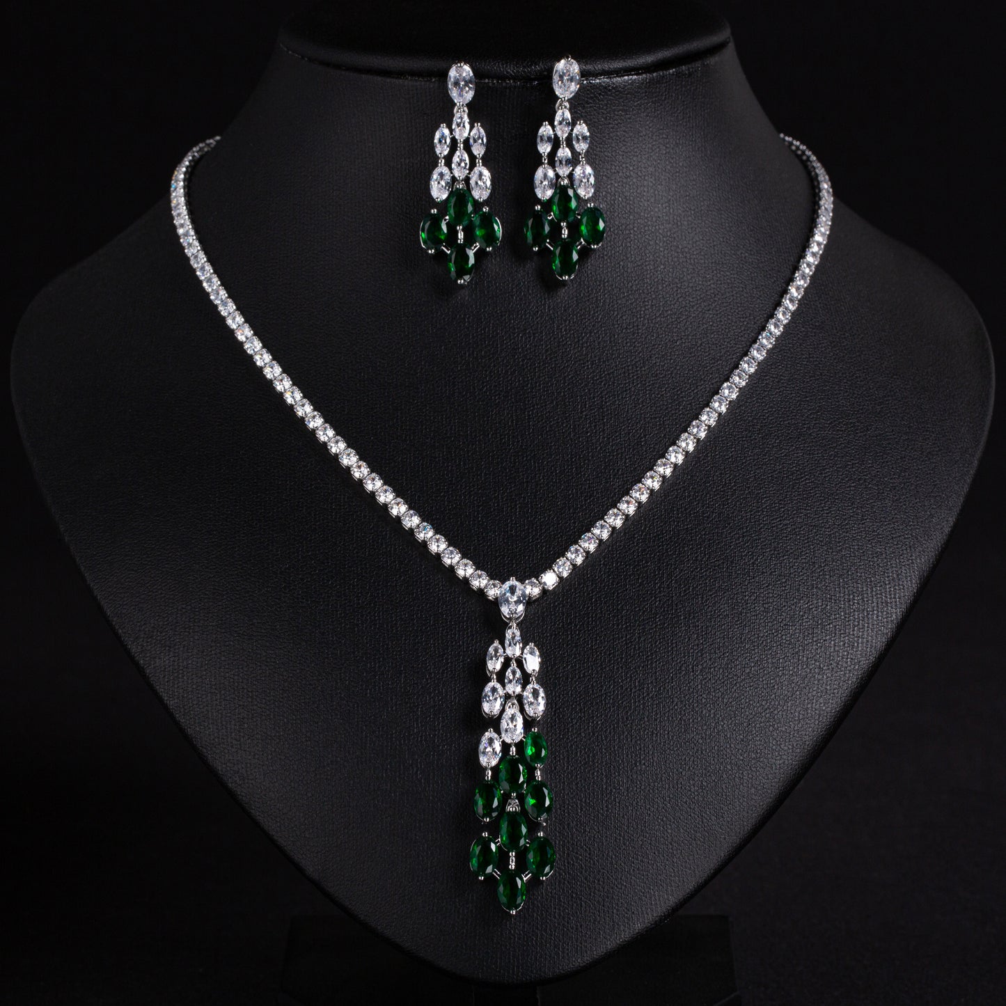 Long Dangling Cubic Charms With Cup Chain Simple Luxury Bridal Wedding Jewelry For Women