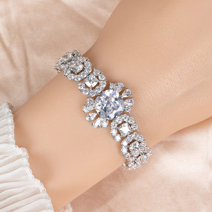 Big Multi Colored AAA Cubic Zircon Diamond Wide Bracelets Women Wedding Gift