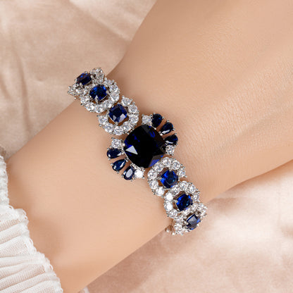 Big Multi Colored AAA Cubic Zircon Diamond Wide Bracelets Women Wedding Gift
