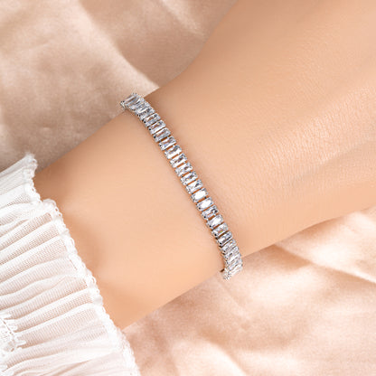 2026 New Fashion Multi Color Gold Silver Plated Cup Chain Linked Bracelets For Women AAA Zircon Jewelry