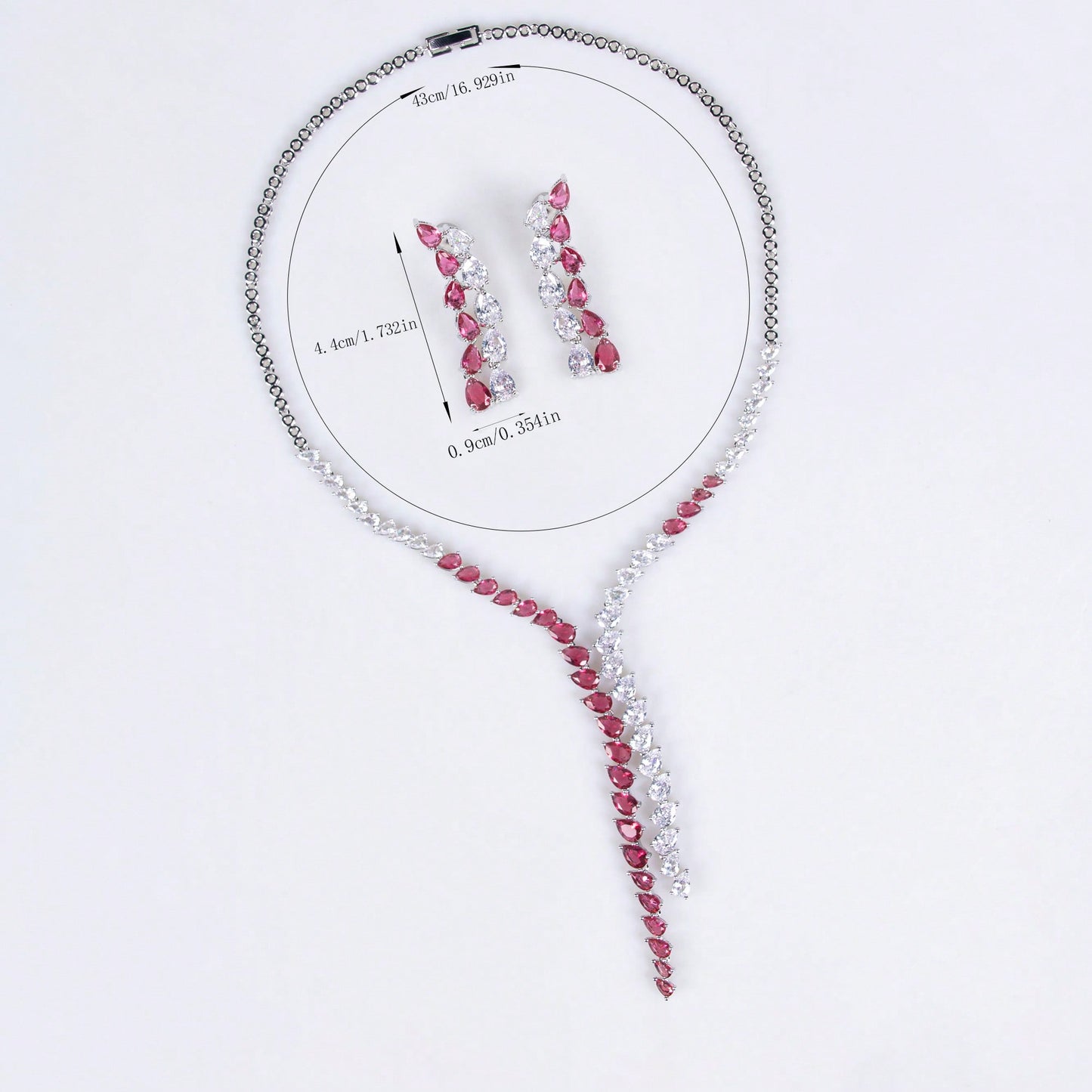 3pcs/Set Silver-Tone, Multi-Color Tassel Shaped Y2K Fashion Earrings, Necklace Jewelry Set, Suitable For Women's Holiday, Party, Banquet Wear, Women's Fashion Jewelry, Gift Set