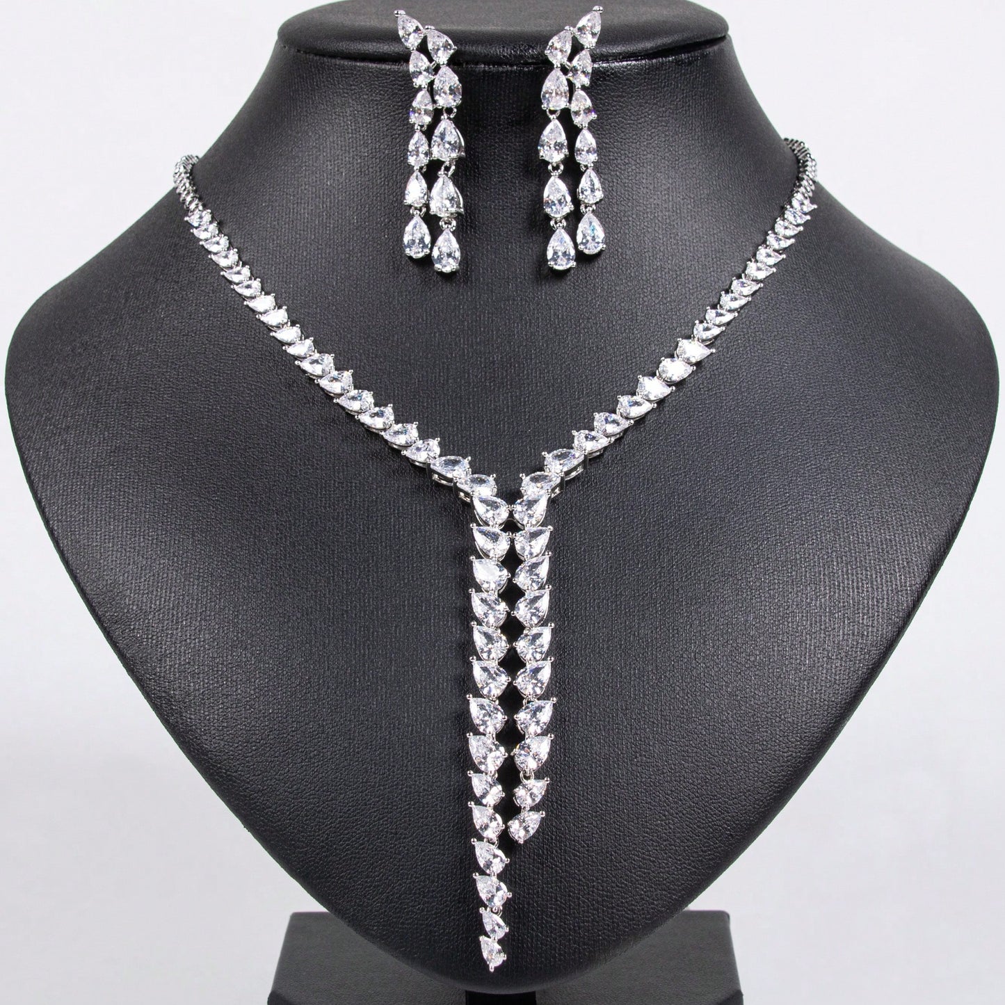 3pcs/Set Silver-Tone, Multi-Color Tassel Shaped Y2K Fashion Earrings, Necklace Jewelry Set, Suitable For Women's Holiday, Party, Banquet Wear, Women's Fashion Jewelry, Gift Set
