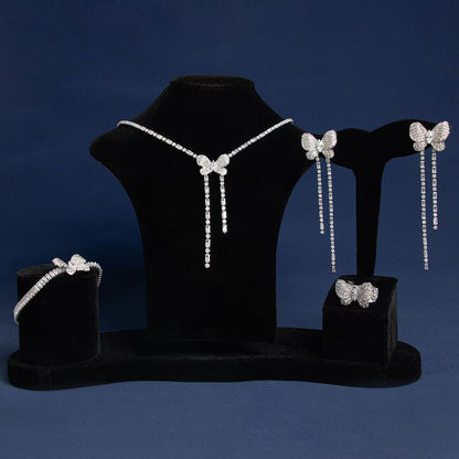 Butterfly Cubic Zircon AAA Cubic Diamond Multi Color Jewelry Sets Women Wholesale
