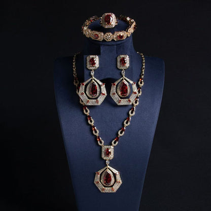 Big Pendant Charms Linked Chain Chunky Jewelry Sets Women Luxury Fashion Jewelry
