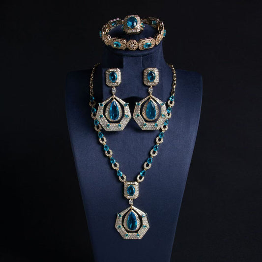 Big Pendant Charms Linked Chain Chunky Jewelry Sets Women Luxury Fashion Jewelry