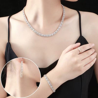 Cup Chain Simple Style Endless Necklace Earring Bracelet Earrings Jewelry Sets For Women Wholesale