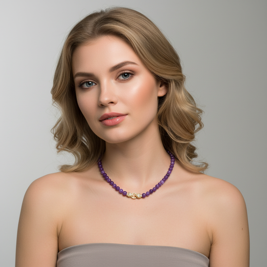 Copper with Zirconia Necklace