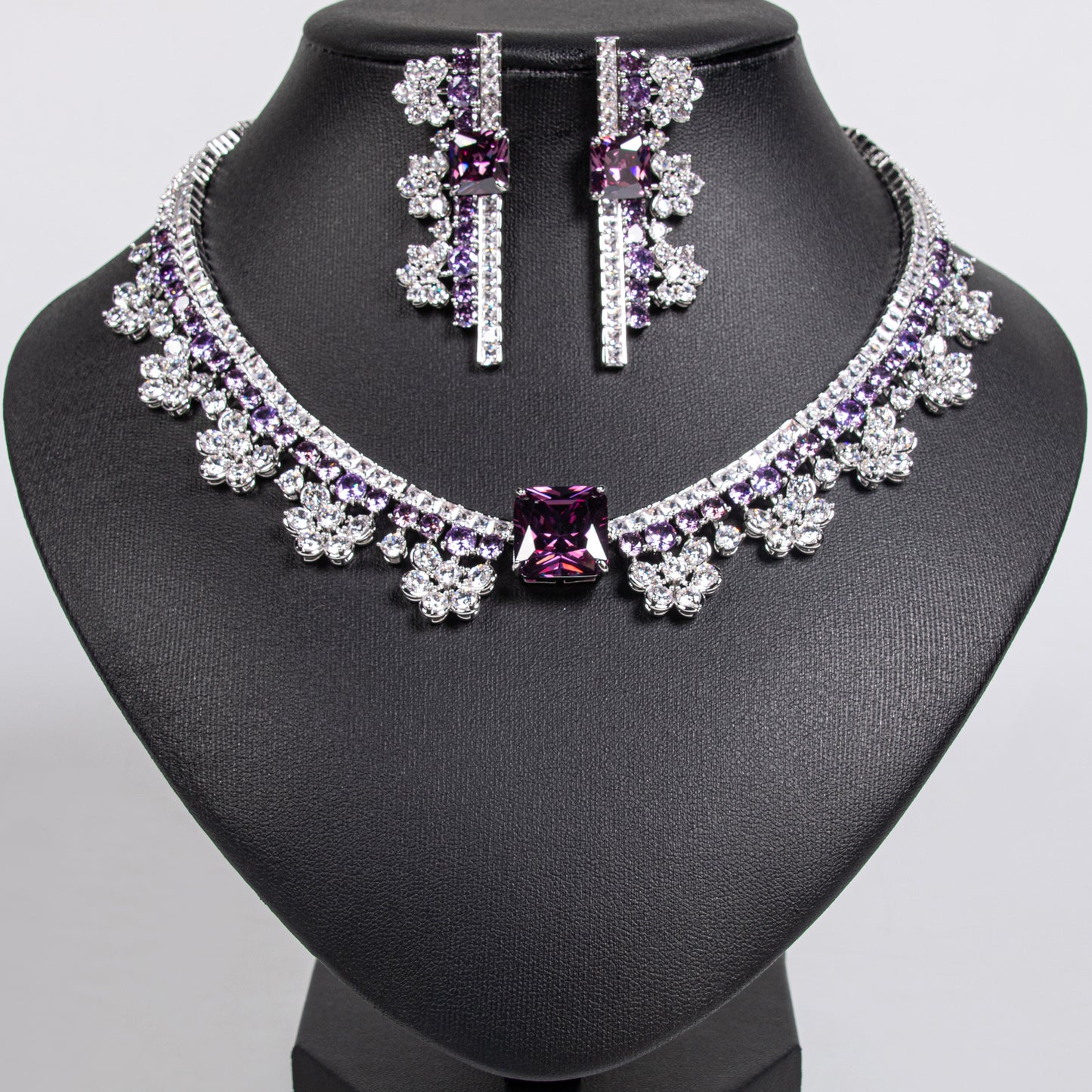 Royal Fancy Jewelry Sets Multi Color AAA Cubic Zircon Diamond Stone Hot Selling Party Jewelry Sets For Women Girl Gift