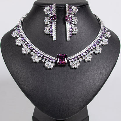 Royal Fancy Jewelry Sets Multi Color AAA Cubic Zircon Diamond Stone Hot Selling Party Jewelry Sets For Women Girl Gift