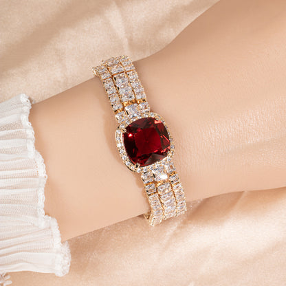 Cupchain Big Square Shaped AAA Cubic Zircon Daimond Bracelet Women Wholesale