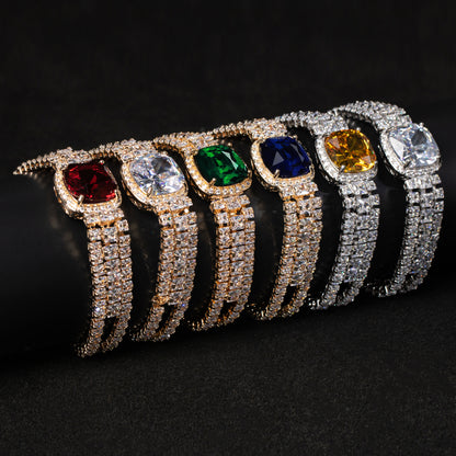 Cupchain Big Square Shaped AAA Cubic Zircon Daimond Bracelet Women Wholesale