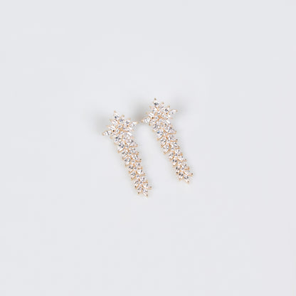2pcs Copper with Zirconia Earrings & Necklace Jewelry Set