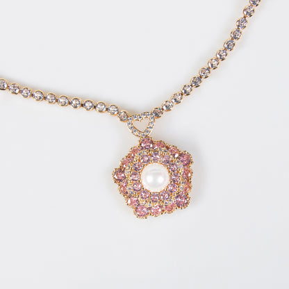 Copper with Zirconia Necklace