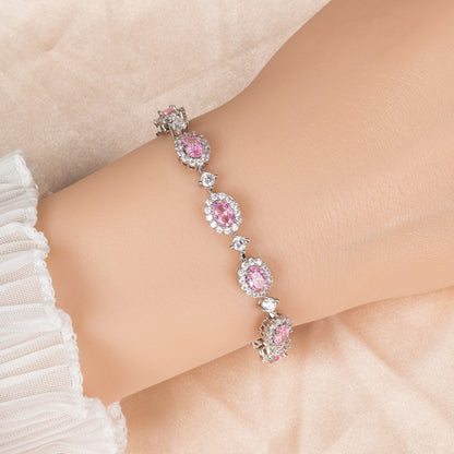 AAA Cubic Zircon Diamond Oval Shaped Endless Bracelet Women Hot Sale Luxury Jewelry