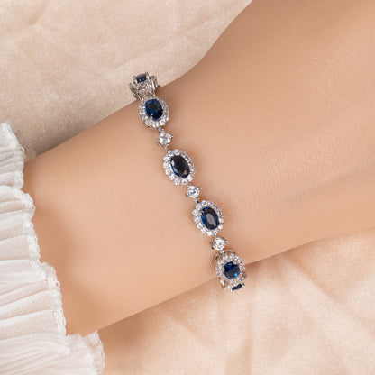 AAA Cubic Zircon Diamond Oval Shaped Endless Bracelet Women Hot Sale Luxury Jewelry