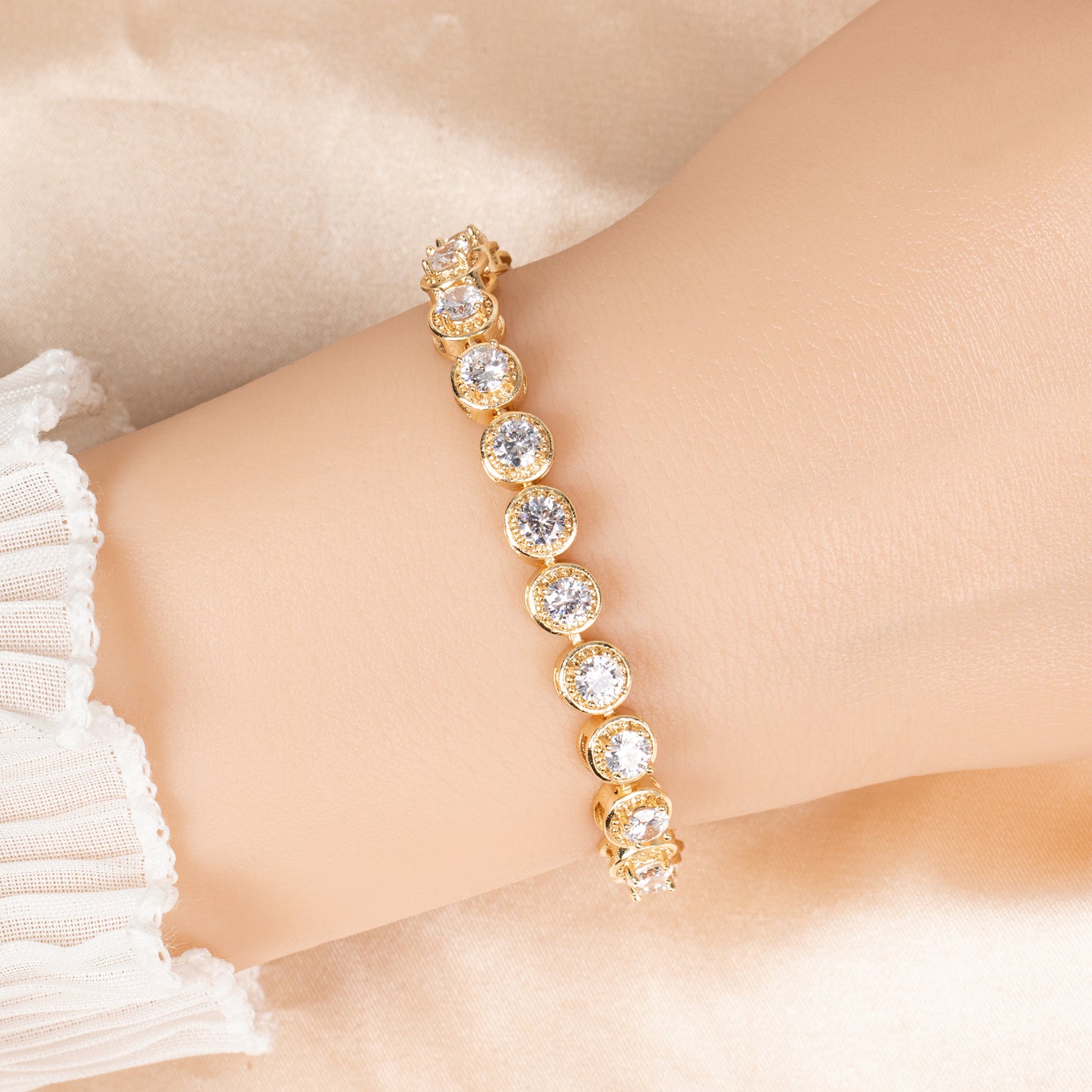 Wholesale Linked Cubic Zircon Diamond Chain Bracelets For Women Girl Hot Selling 2026 New