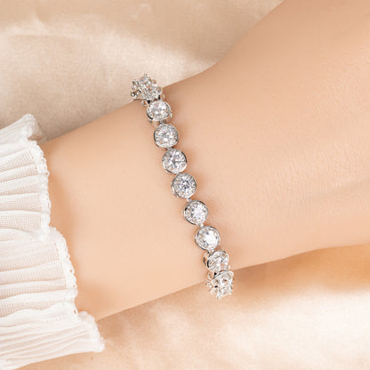 Wholesale Linked Cubic Zircon Diamond Chain Bracelets For Women Girl Hot Selling 2026 New