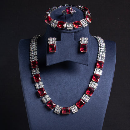 Rectangle WIth AAA Qulity Cubic Zircon Diamond Endless Multi Color Sets For Women 2026