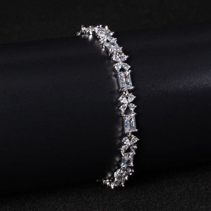 Multi Colored Flower Rectangle Thin Bracelet Wholesale Women Hot Sale Fine Jewelry