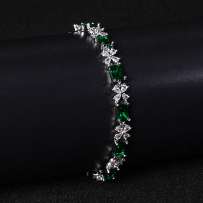 Multi Colored Flower Rectangle Thin Bracelet Wholesale Women Hot Sale Fine Jewelry