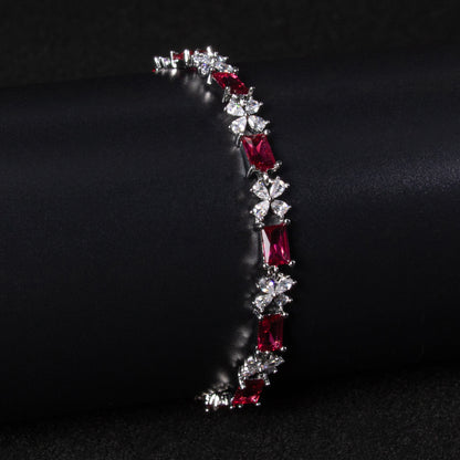 Multi Colored Flower Rectangle Thin Bracelet Wholesale Women Hot Sale Fine Jewelry