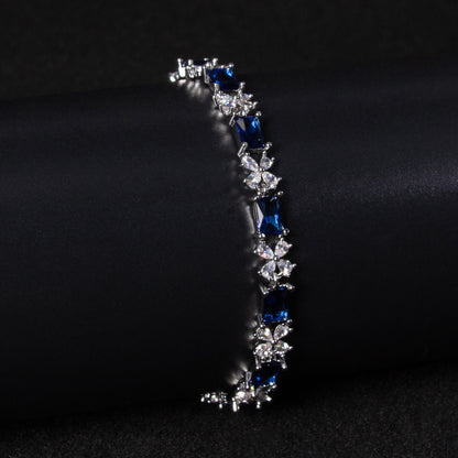 Multi Colored Flower Rectangle Thin Bracelet Wholesale Women Hot Sale Fine Jewelry