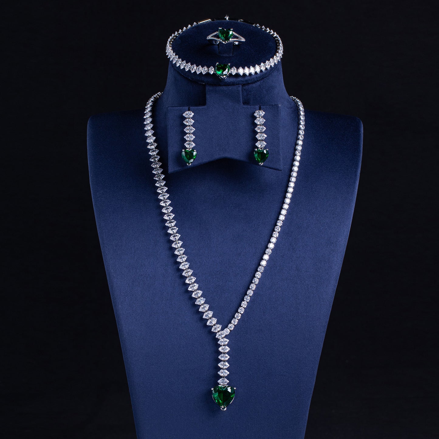 Cupchain Dangling Heart Charms Simple Jewelry Sets For Women Wholesale Sparkly Jewelry