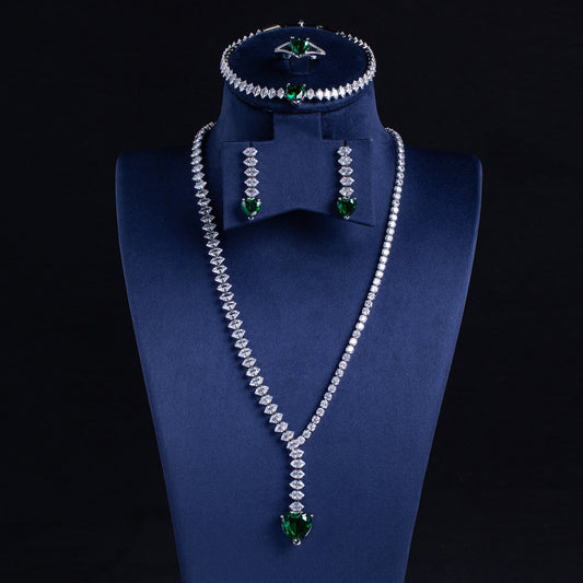 Cupchain Dangling Heart Charms Simple Jewelry Sets For Women Wholesale Sparkly Jewelry