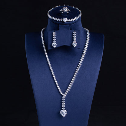 Cupchain Dangling Heart Charms Simple Jewelry Sets For Women Wholesale Sparkly Jewelry