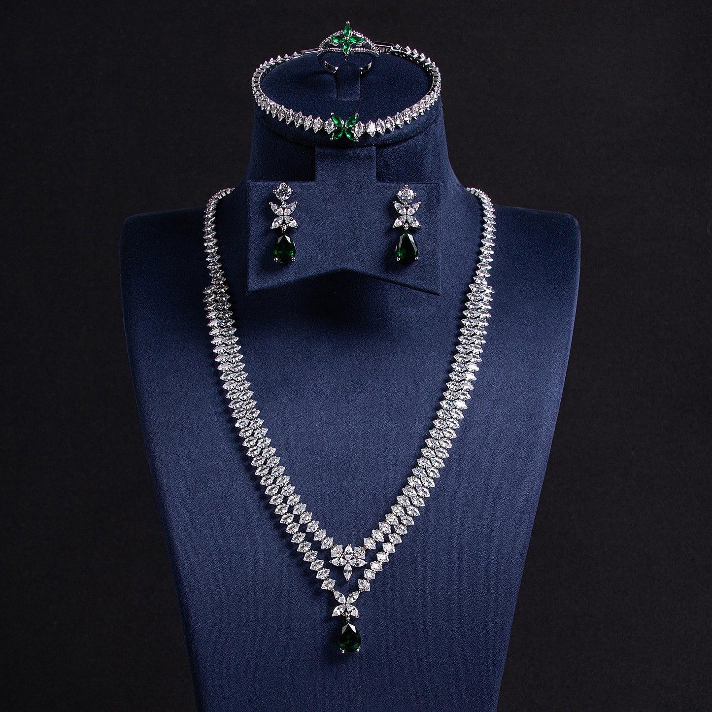 2026 Wholesale Cupchain Multi Colored Cubic Zircon Diamond Small Pendant Charms Jewelry Sets For Women
