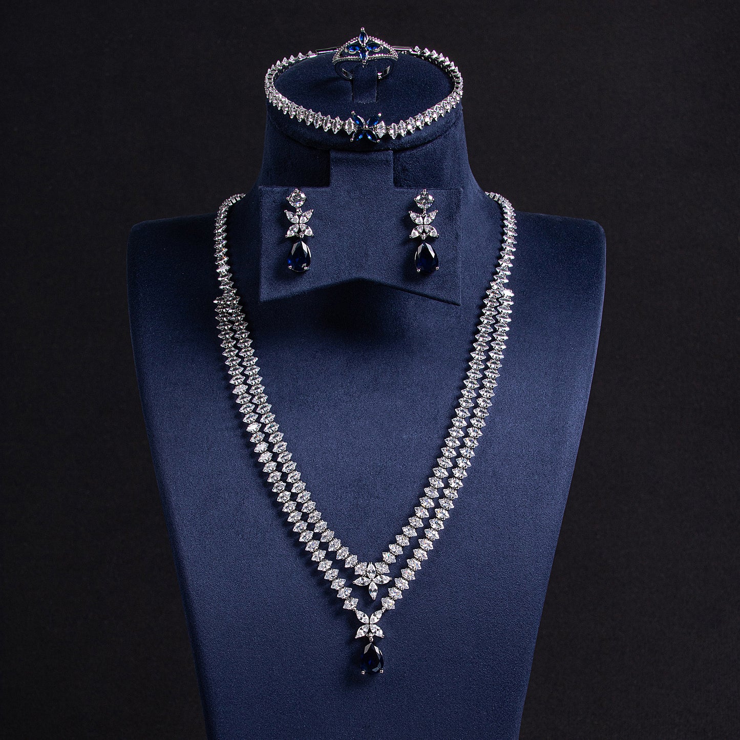 2026 Wholesale Cupchain Multi Colored Cubic Zircon Diamond Small Pendant Charms Jewelry Sets For Women
