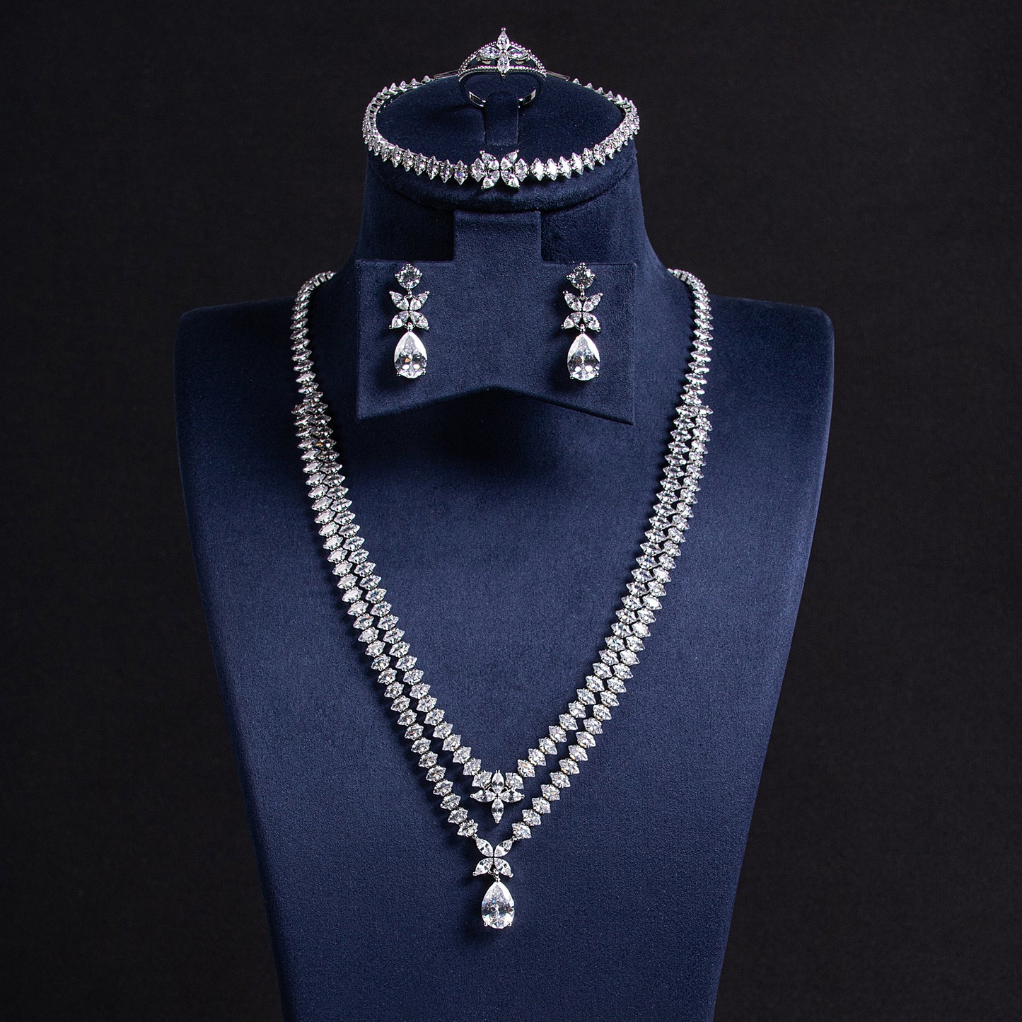 2026 Wholesale Cupchain Multi Colored Cubic Zircon Diamond Small Pendant Charms Jewelry Sets For Women