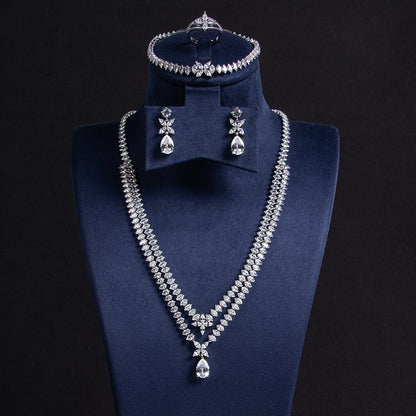 2026 Wholesale Cupchain Multi Colored Cubic Zircon Diamond Small Pendant Charms Jewelry Sets For Women