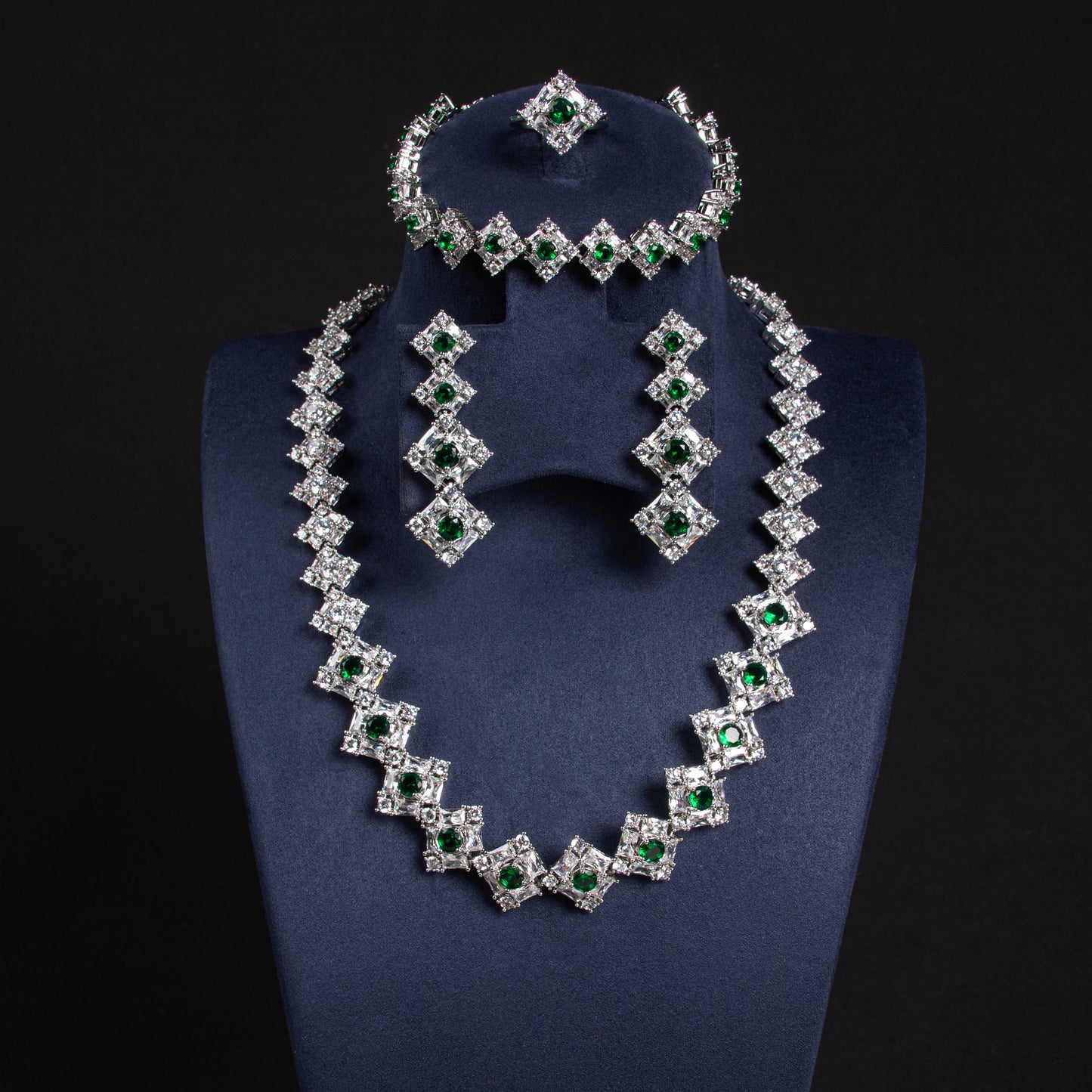 Rectangle WIth AAA Qulity Cubic Zircon Diamond Endless Multi Color Sets For Womn