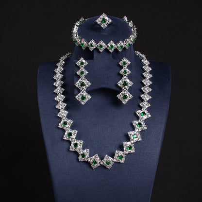 Rectangle WIth AAA Qulity Cubic Zircon Diamond Endless Multi Color Sets For Womn