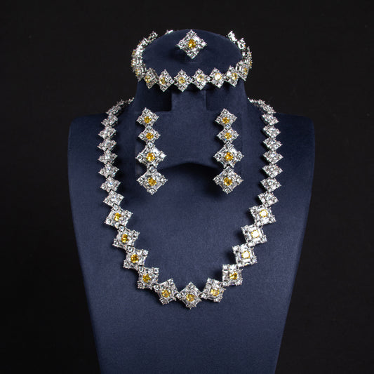 Rectangle WIth AAA Qulity Cubic Zircon Diamond Endless Multi Color Sets For Womn