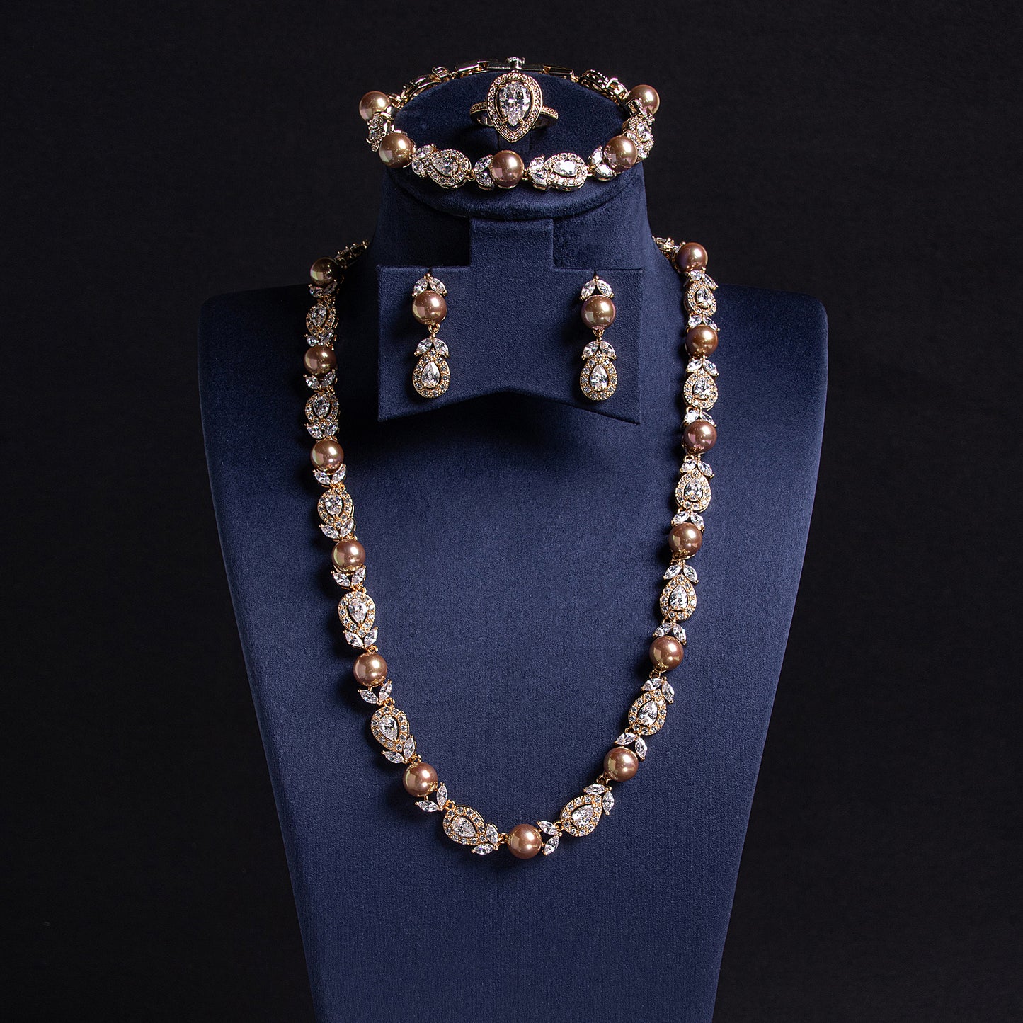 Endless Pearl AAA Cubic Royal Hot Sale Jewelry Sets Women Wholesale 2026