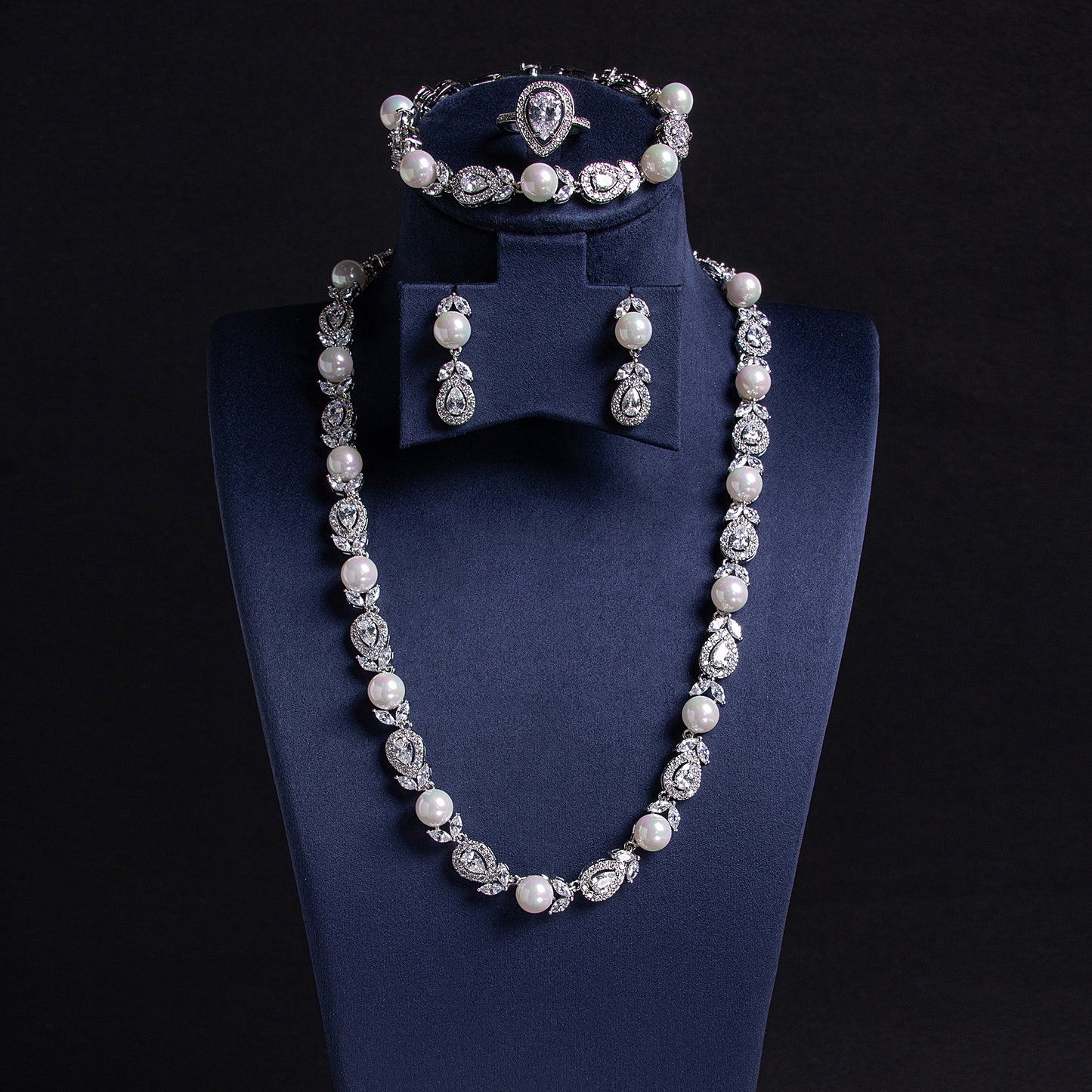 Endless Pearl AAA Cubic Royal Hot Sale Jewelry Sets Women Wholesale 2026