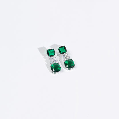 4pc Copper with Zirconia Earrings & Necklace Jewelry Set