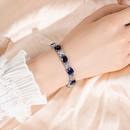 Hot Sale AAA Cubic Zircon Diamond Square Shaped Endless Bracelets Women Wholesale